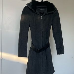 ZARA Dark Gray Wool Coat